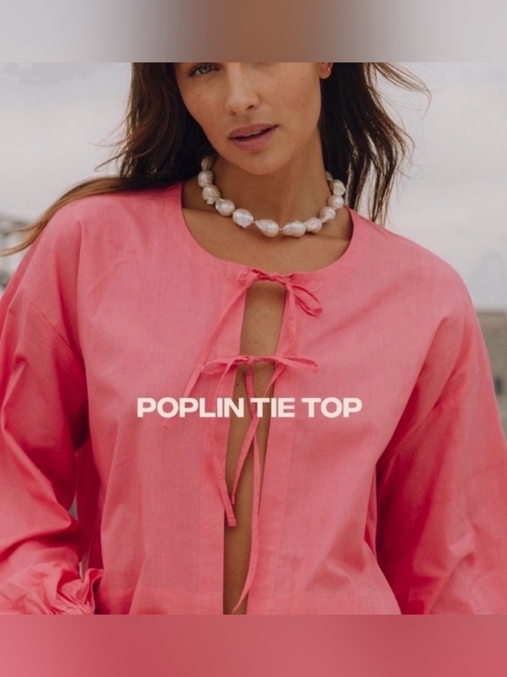 Daily Drills Poplin Tie Top - Pink
